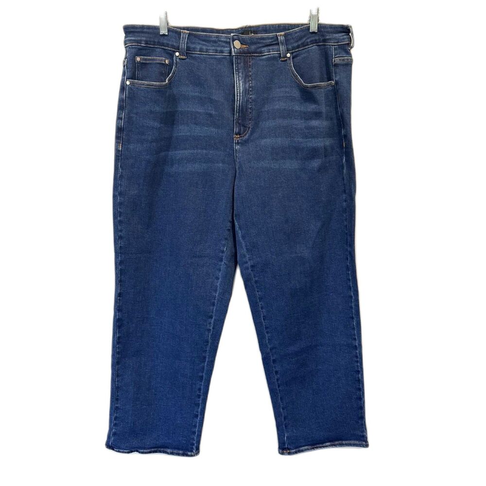 NWT Universal Standard Jeans High Rise Straight Dark Wash Stretch Denim Women 18